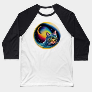 Cat in space - A world full of dreams Baseball T-Shirt